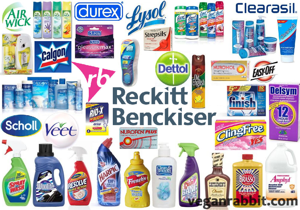 reckitt benckiser, animal testing, vivisection, companies that test on animals,