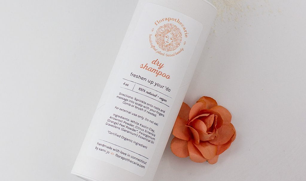 vegan, dry shampoo, vegan dry shampoo, vegan hair products, florapothecarie