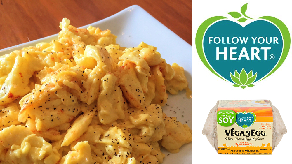 follow your heart, vegan egg, vegan, no eggs, eggless, egg-free, scrambled eggs, products