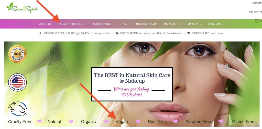 lying about being vegan, fake vegan brand, fake vegan company, skin2spirit